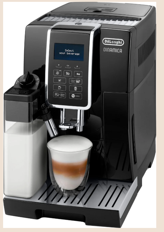 De'Longhi Dinamica ECAM356.57.B Fully Automatic Coffee Machine – 5 Coffee Strengths, LatteCrema, 14 Drinks