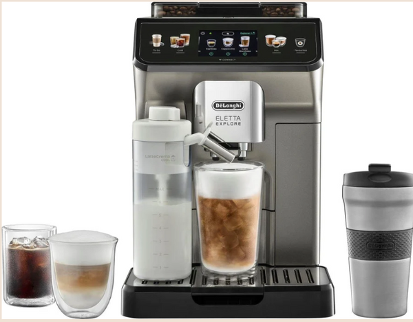 De'Longhi ECAM450.86.T Eletta Explore Cold Brew Fully Automatic Coffee Machine App 100 Recipes