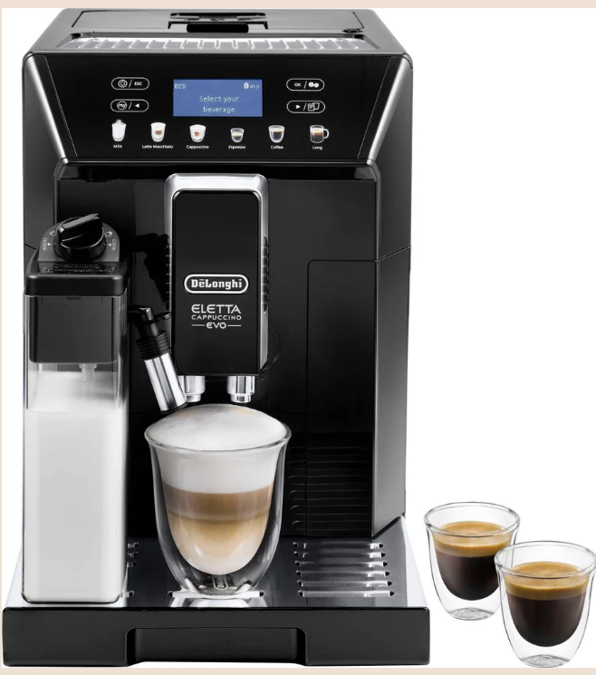 De'Longhi ECAM46.860.B Eletta Evo Fully Automatic Coffee Machine with 6 Drinks Direct Selection Buttons
