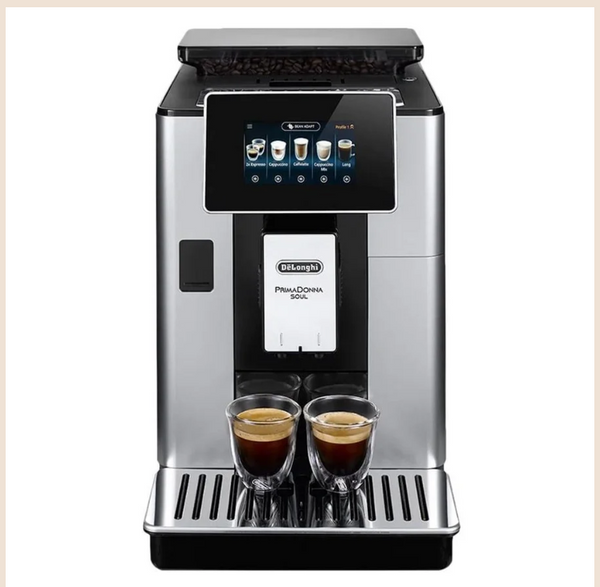 De'Longhi ECAM610.55.SB PrimaDonna Soul Fully Automatic Coffee Machine – LatteCrema Milk Frothing System, 4.3-inch Touch Display