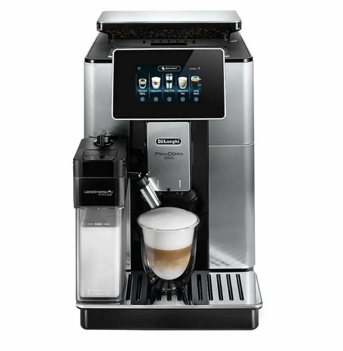 De'Longhi ECAM610.74.MB PrimaDonna Soul Fully Automatic Coffee Machine with 21 Recipes App