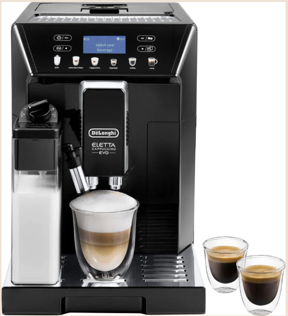 De'Longhi Eletta Evo ECAM46.860.B Fully Automatic Coffee Machine – Direct Selection Buttons, My Coffee Settings