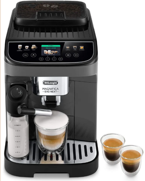 De'Longhi Magnifica Evo Next ECAM310.60.GB Fully Automatic Coffee Machine – 2.4" Touch Display, 10 Recipes